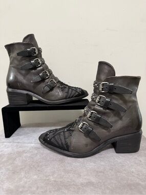 AS98 Smoke Gray/Black Frankie Boots Size 39
